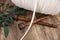 Off White Rib Knit Trim Spaghetti Straps Hollow Tube Tubular Trim 35 yards Remnant